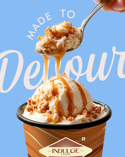 Indulge creamery caramel drizzle ice cream