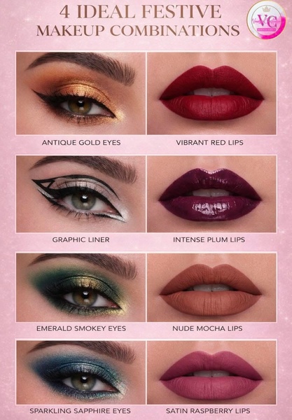 4 Festive Makeup Combinations