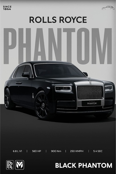 A high-end luxury car ad that uses a minimalist, high-contrast aesthetic to highlight vehicle performance specs.