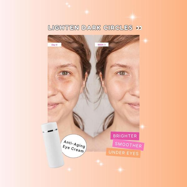 eye cream, anti aging cream, under eye treatment, skincare cream, facial moisturizer, beauty serum, cosmetic cream, social proof, minimalist, fresh, trustworthy, pastel, pink