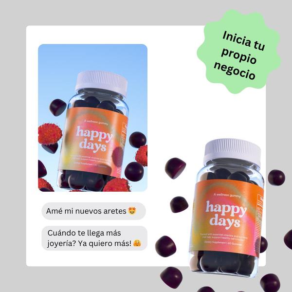This creative showcases a wellness gummy bottle next to a realistic customer chat transcript, emphasizing product desirability through community interaction.