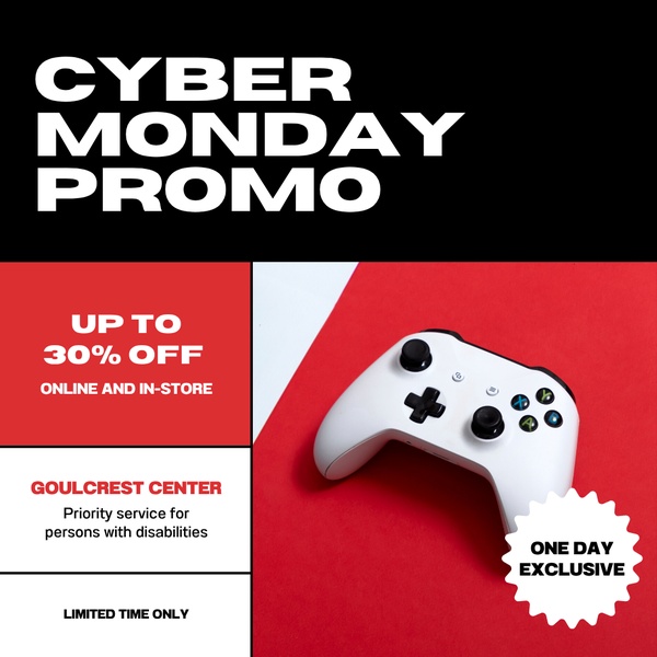 A high-contrast, dual-tone promotion showcasing a gaming controller with clear discount messaging and a one-day urgency badge.