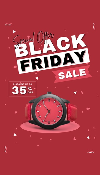 watch, wristwatch, timepiece, sports watch, casual watch, sale promotion, minimalist, energetic, bold, red, black friday