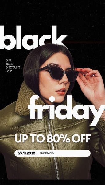 A high-impact 9:16 vertical creative featuring a model in sunglasses with bold typography emphasizing a massive price reduction.