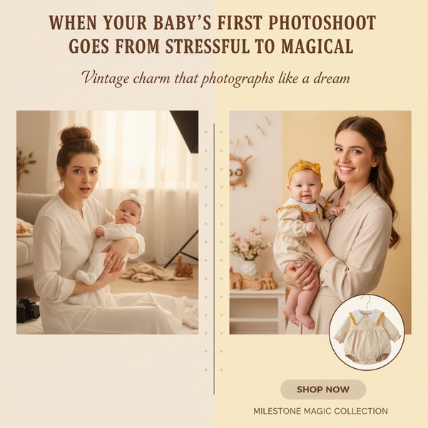 baby romper, infant bodysuit, baby onesie, newborn outfit, baby clothing, infant romper, baby jumpsuit, brand awareness, product launch, lifestyle, editorial, warm, luxurious, neutral, brown