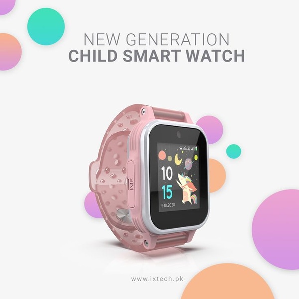 smart watch, kids watch, children smartwatch, fitness tracker, digital watch, new arrival, product launch, minimalist, playful, fresh, pastel, pink