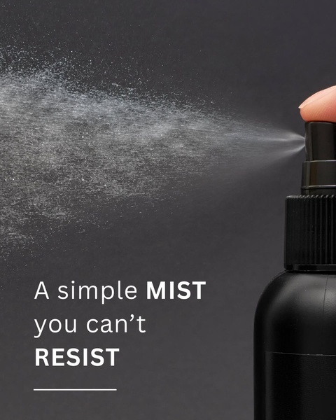 facial mist, face spray, setting spray, hydrating mist, makeup setting spray, skincare mist, beauty mist, product launch, minimalist, luxurious, neutral, orange
