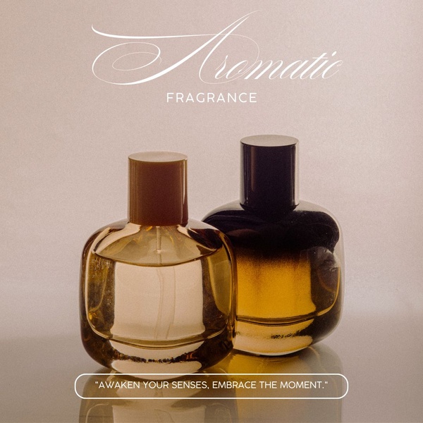 perfume, fragrance, cologne, eau de parfum, scent, brand awareness, minimalist, luxurious, warm, neutral, brown, gold