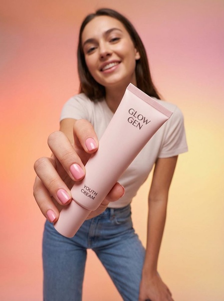 youth cream, anti aging cream, face cream, skincare cream, facial moisturizer, product launch, brand awareness, lifestyle, playful, fresh, pink, orange
