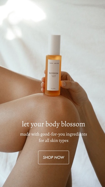 body oil, skin oil, beauty oil, moisturizing oil, body serum, skincare oil, brand awareness, lifestyle, warm, calm, orange, neutral