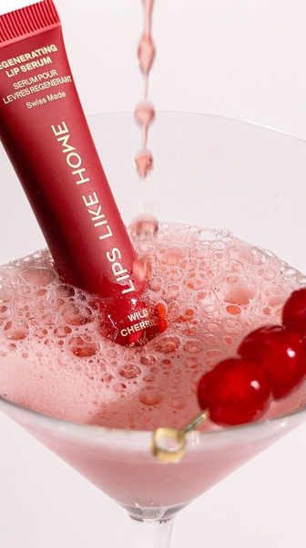 lip serum, lip treatment, lip care, lip balm, lip moisturizer, lip product, skincare serum, product launch, lifestyle, playful, luxurious, red, pink