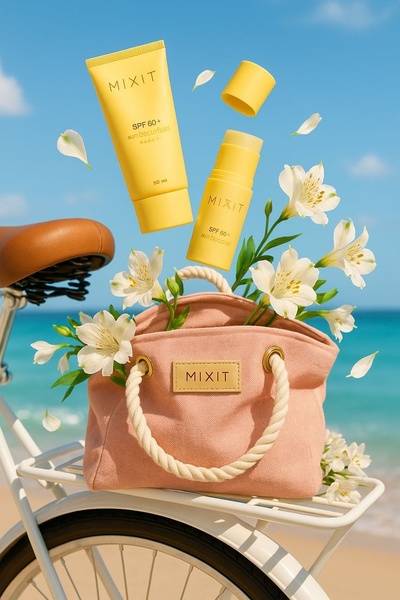 sunscreen, sun protection, spf cream, sunblock, facial sunscreen, brand awareness, lifestyle, fresh, warm, blue, yellow, summer sale