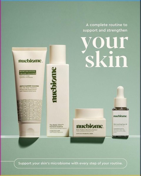 skincare set, face care routine, skincare products, beauty routine, facial care kit, skin care system, cosmetic set, brand awareness, product launch, minimalist, calm, fresh, green, neutral