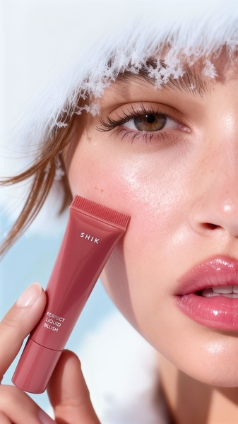 liquid blush, cream blush, blush makeup, face blush, cheek tint, blush tube, makeup blush, product launch, minimalist, fresh, luxurious, pink, neutral