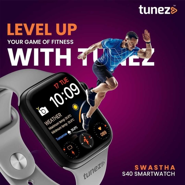 smartwatch, fitness watch, sports watch, activity tracker, wearable device, product launch, brand awareness, lifestyle, energetic, bold, purple, orange