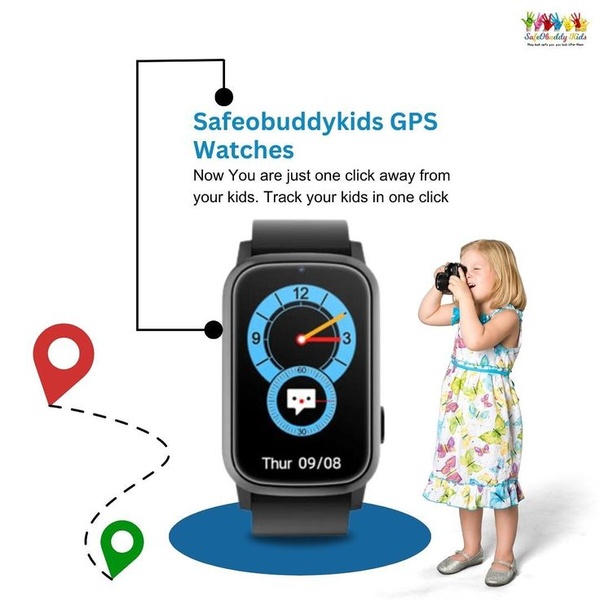 gps watch, kids smartwatch, tracking watch, children's watch, smart watch, fitness tracker, wearable device, product launch, brand awareness, minimalist, trustworthy, fresh, blue, neutral