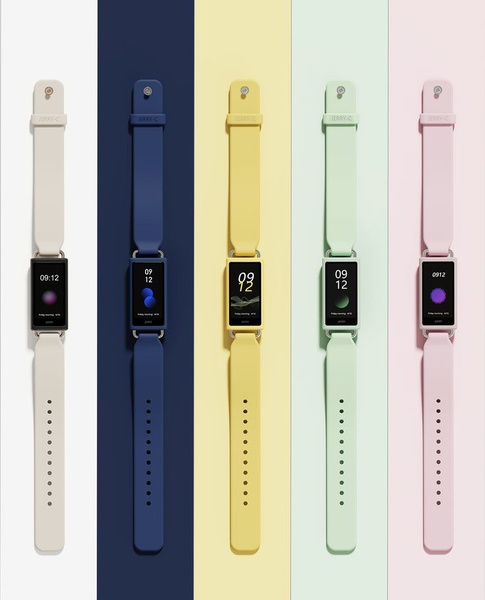 smartwatch, fitness tracker, smart watch, wearable device, activity tracker, product launch, new arrival, minimalist, fresh, calm, pastel, blue, yellow