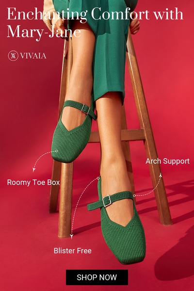 This 2:3 static ad highlights three comfort-focused product benefits using clear visual callouts on a minimalist red studio background.