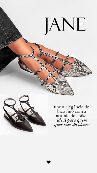 A split-view image showcasing a pair of studded pointed-toe flats, contrasting a lifestyle shot with a clean product studio image.