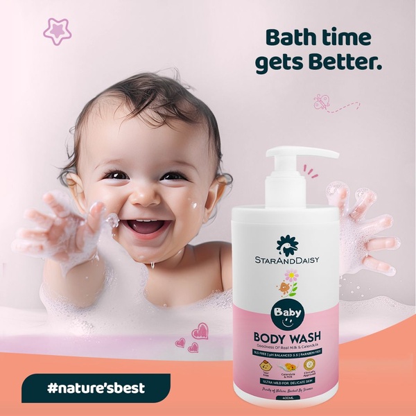 baby body wash, baby soap, infant cleanser, baby bath products, gentle body wash, baby skincare, toddler body wash, product launch, brand awareness, lifestyle, playful, warm, pink, pastel