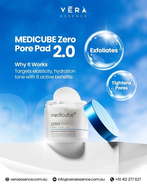 pore pad, exfoliating pad, toner pad, skincare pad, face pad, cleansing pad, beauty pad, product launch, brand awareness, minimalist, fresh, trustworthy, blue