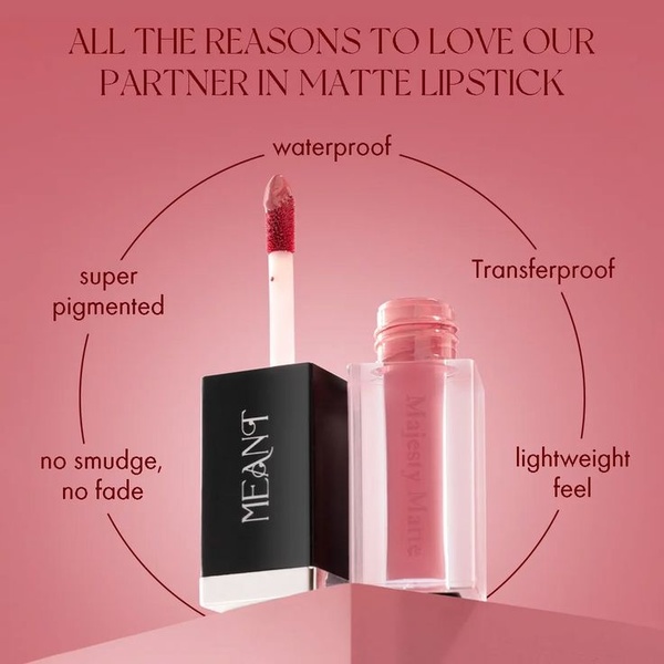 matte lipstick, liquid lipstick, lip color, lipstick, lip makeup, cosmetics, beauty products, product launch, brand awareness, minimalist, luxurious, warm, pink