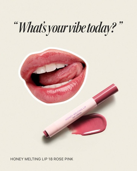 lip gloss, lip tint, lip color, liquid lipstick, lip makeup, lip product, cosmetics, product launch, minimalist, playful, pink, neutral