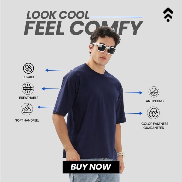 t-shirt, tee, shirt, top, casual shirt, crew neck shirt, short sleeve shirt, product launch, brand awareness, minimalist, cool, trustworthy, neutral, blue