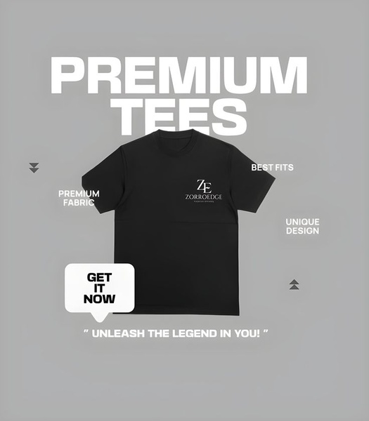 t-shirt, tee, shirt, top, casual shirt, product launch, brand awareness, minimalist, bold, trustworthy, neutral, black