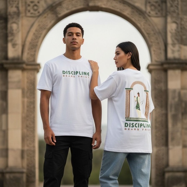 t-shirt, tee, graphic tee, shirt, top, brand awareness, lifestyle, trustworthy, neutral, brown