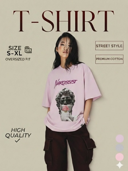 t-shirt, tee, graphic tee, oversized shirt, cotton shirt, casual top, printed shirt, product launch, minimalist, calm, luxurious, neutral, pink