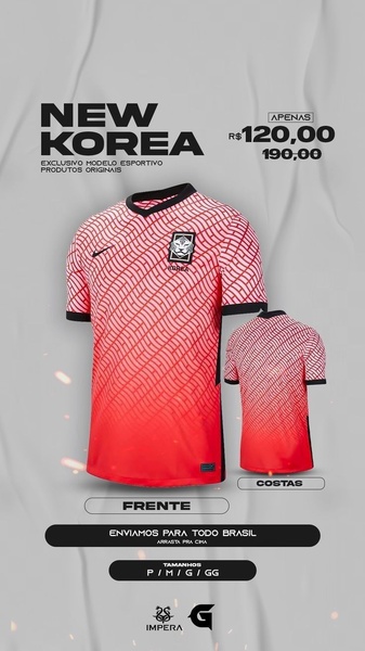 A clean 9:16 vertical mobile ad showcasing a soccer jersey from both front and back views, with clear pricing and shipping information.