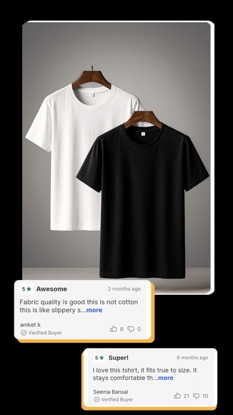 t-shirt, tee, basic tee, cotton shirt, short sleeve shirt, crew neck shirt, casual shirt, social proof, minimalist, trustworthy, neutral, black
