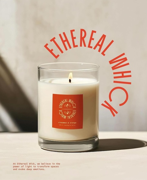 candle, scented candle, home fragrance, aromatherapy candle, soy candle, glass candle, luxury candle, brand awareness, minimalist, warm, calm, neutral, red