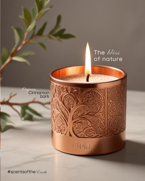 candle, scented candle, aromatherapy candle, home fragrance, decorative candle, luxury candle, organic candle, brand awareness, minimalist, calm, luxurious, brown, neutral