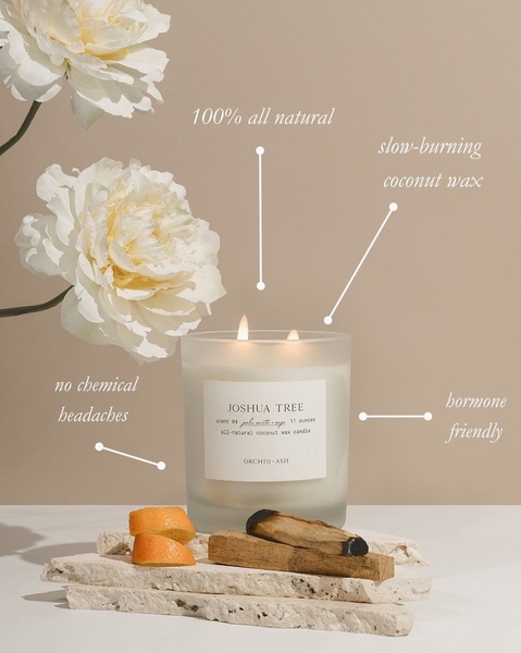 candle, scented candle, coconut wax candle, natural candle, home fragrance, brand awareness, minimalist, calm, luxurious, neutral