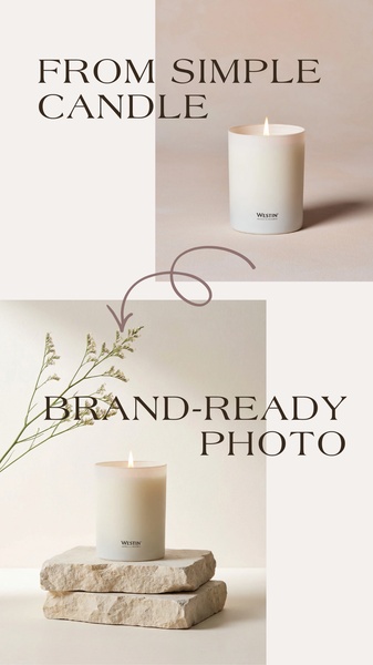 candle, scented candle, home fragrance, aromatherapy candle, luxury candle, brand awareness, minimalist, calm, luxurious, neutral, brown