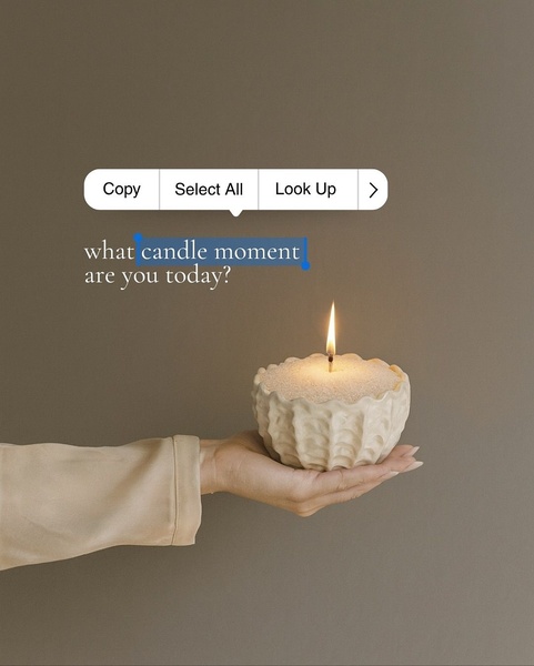 candle, scented candle, decorative candle, home fragrance, wax candle, brand awareness, minimalist, calm, warm, neutral