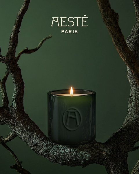 candle, scented candle, home fragrance, luxury candle, aromatherapy candle, brand awareness, editorial, luxurious, calm, green, brown