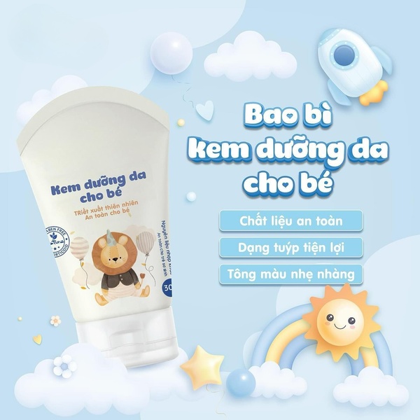 baby cream, baby moisturizer, baby lotion, baby skincare, infant cream, baby body cream, product launch, minimalist, playful, calm, blue, pastel