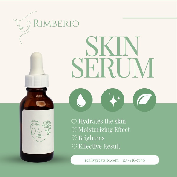 skin serum, facial serum, skincare serum, face serum, beauty serum, product launch, minimalist, calm, fresh, green, neutral