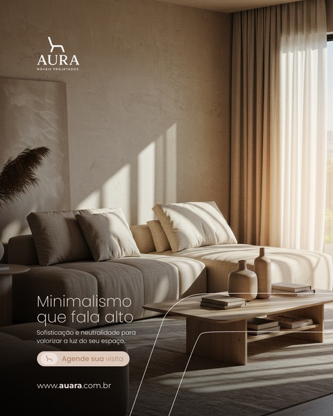 A refined, neutral-toned interior shot featuring a modern sectional sofa with soft natural lighting and elegant typography, emphasizing a sophisticated lifestyle.
