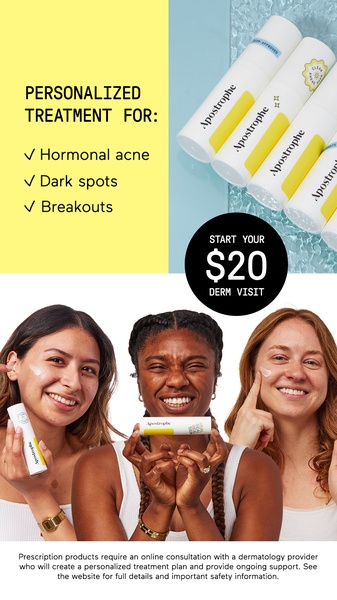 acne treatment, skin care, dermatology products, prescription skincare, acne medication, product launch, brand awareness, lifestyle, modern typography, trustworthy, fresh, yellow, blue, neutral