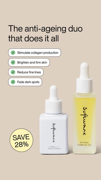 skincare serum, face serum, anti aging serum, vitamin c serum, retinol serum, facial treatment, skin care products, bundle offer, sale promotion, minimalist, calm, trustworthy, neutral, yellow