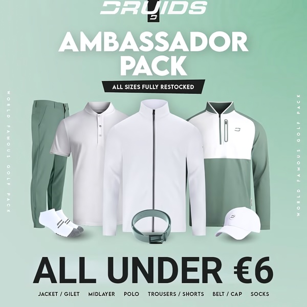 golf clothing, golf apparel, golf wear, golf shirts, golf pants, golf accessories, athletic wear, bundle offer, sale promotion, minimalist, fresh, trustworthy, green, neutral