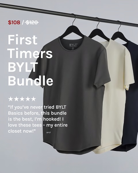 t-shirts, tees, basic shirts, crew neck shirts, casual tops, short sleeve shirts, bundle offer, social proof, minimalist, trustworthy, neutral