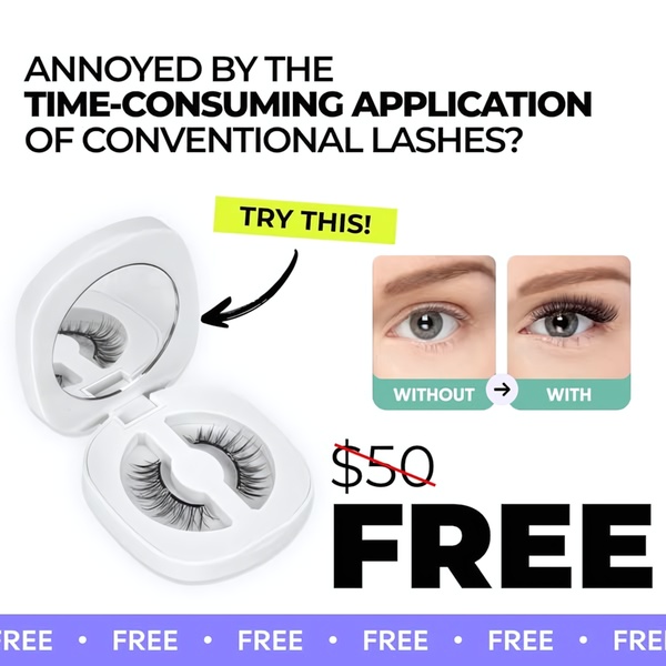 false eyelashes, fake lashes, eyelash extensions, strip lashes, artificial lashes, beauty lashes, cosmetic lashes, product launch, free shipping, minimalist, bold, energetic, neutral, yellow, purple