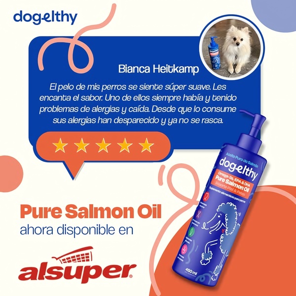 A 1:1 square testimonial ad creative featuring a customer review with a five-star rating and a clear call-out for retail availability.