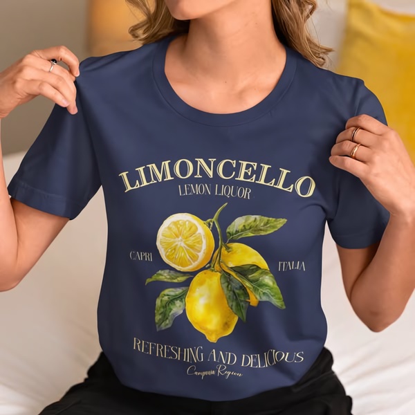 graphic t-shirt, cotton t-shirt, printed tee, casual t-shirt, crew neck shirt, new arrival, lifestyle, fresh, calm, blue, yellow, neutral