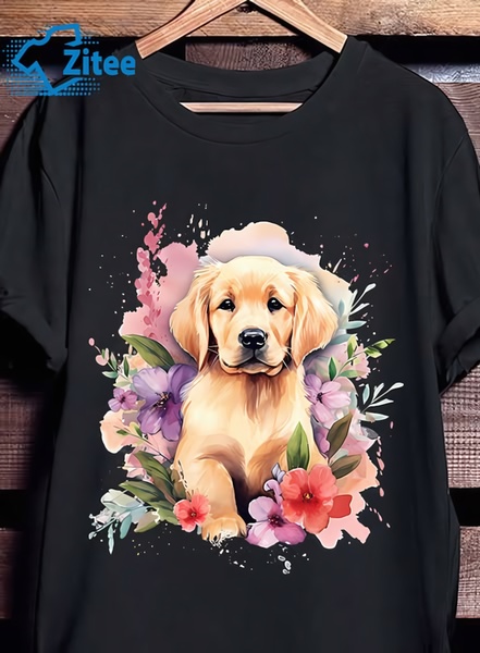 graphic t-shirt, cotton t-shirt, crew neck tee, short sleeve shirt, dog print shirt, bestseller push, minimalist, playful, black, pink, pastel